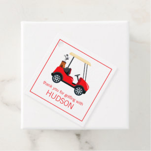 Red Golf Cart Personlig Gåvor Etiketter