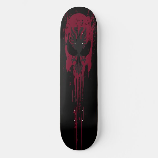 Red gothys skalle mini skateboard bräda 18,5 cm (Framsida)