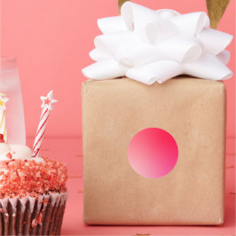 Red Gradient Circle Vignette Abstract Design Runt Klistermärke