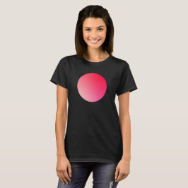 Red Gradient Circle Vignette Abstract Design T Shirt