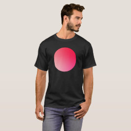 Red Gradient Circle Vignette Abstract Design T Shirt