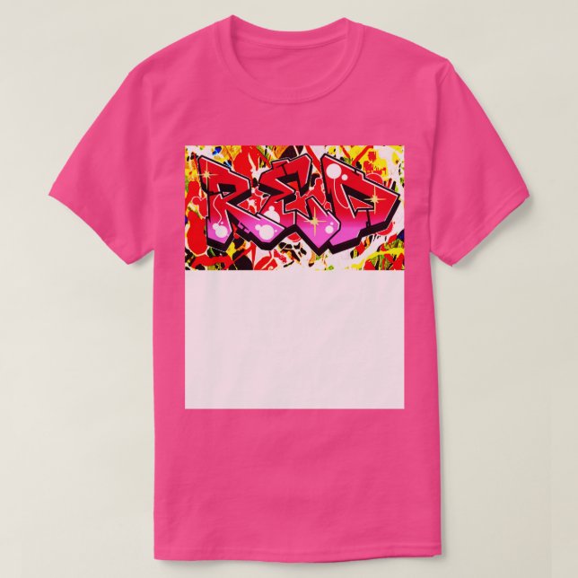 Red Graffiti spray kan med LowEndGraphics T Shirt (Design framsida)