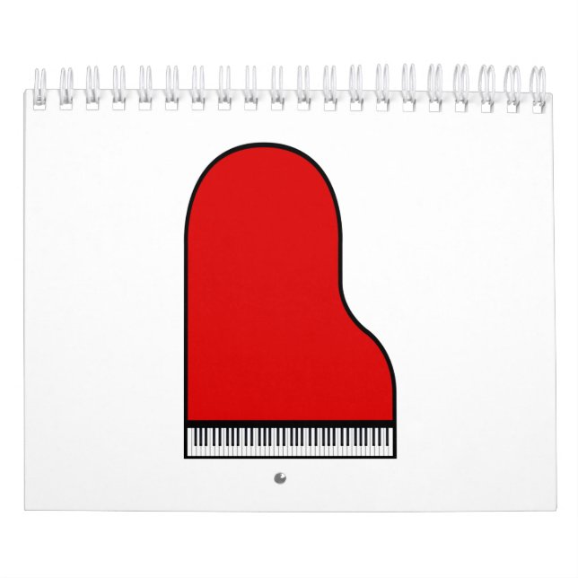 Red Grand Piano Kalender (Omslag)