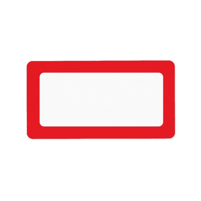 Red gräns blank adressetikett (Framsidan)