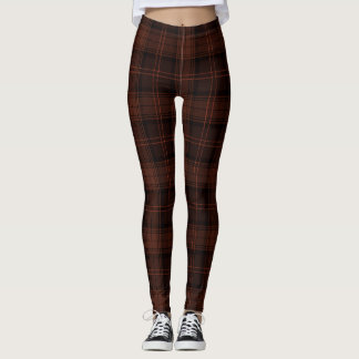 Red, Graphite, Van Cleef, Black Twill Tartan; Plai Leggings