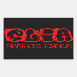 Red Graphiti logotyp-dekal Rektangulärt Klistermärke