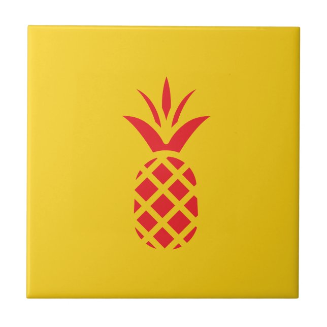 Red Gräs Apple i Gult. Kakelplatta (Framsidan)
