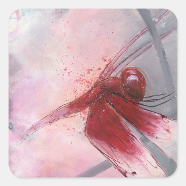 Red Grashawk Fyrkantigt Klistermärke (Framsida)