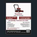 Red Gräsmatta-Mower, Gräsmatta Care Services Flygblad<br><div class="desc">Red Gräsmatta-Mower,  Gräsmatta Care Advertising Flyer från Affärskortet Store.</div>