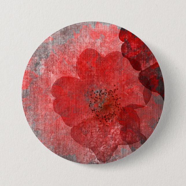 Red Grått Black Grunge Digital Graphic Art Design Knapp (Framsida)