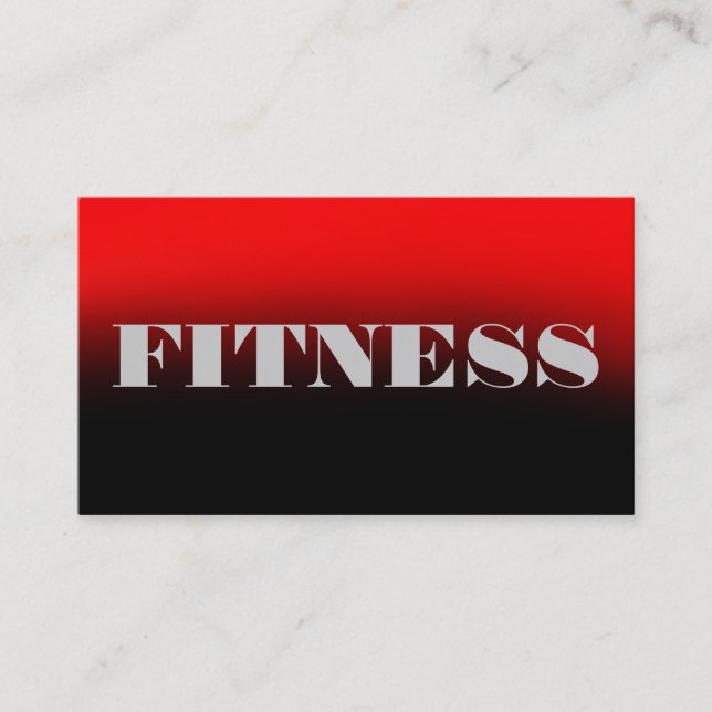 Red Grått Black Trainer Fitness Affärskort Visitkort (Framsida)
