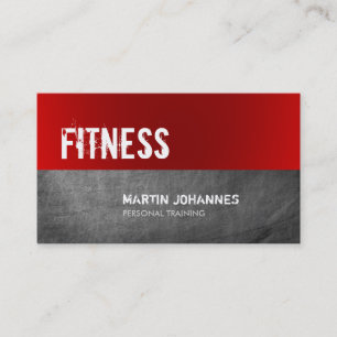 Red Grått Chalkboard Personal Trainer Affärskort Visitkort