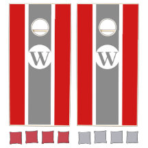 Red & Grått College - första Cornhole Set