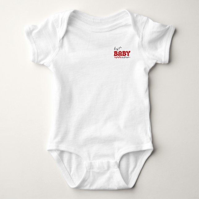Red Grått Cute Best Baby någonsin T Shirt (Framsida)