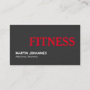 Red Grått Fitness Personal Trainer Affärskort Visitkort