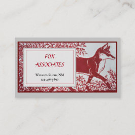Red Grått Fox Ceramic Tile Design Elegant Animal Visitkort