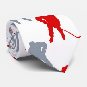 Red Grått Hockey Player Theme Personlig Slips