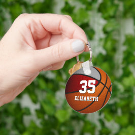 Red grått klubb färg basketball Team party favors Nyckelring
