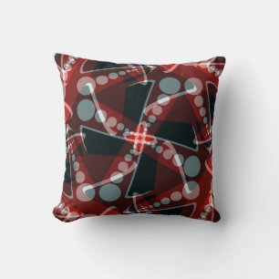 Red+Grått Modern Abstrakt Home Decor Cushion Kudde
