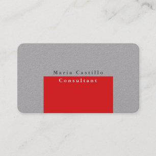 Red Grått Modern minimalistisk design med enkel El Visitkort