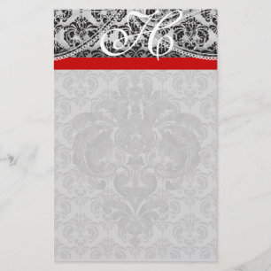 Red Grått Monogram Black Paisley