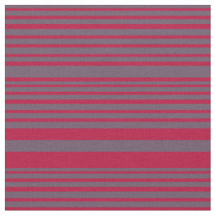 Red Grått Rand Fabric Tyg