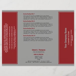 Red Grått Simple Gräns Brochure