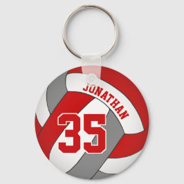 Red grått volleyball player namn jersey number nyckelring