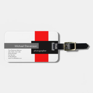 Red Grått White Black Minimalist Modern Plain Bagagebricka