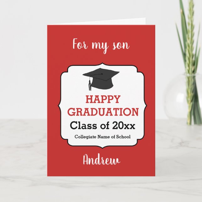 Red Grattiss Son Studenten Kort (Framsida)