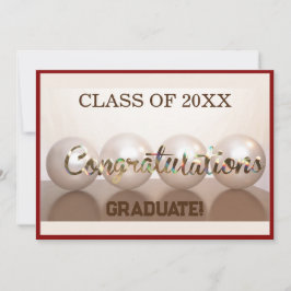 Red Grattiss Student Studenten Balloon Inbjudningar