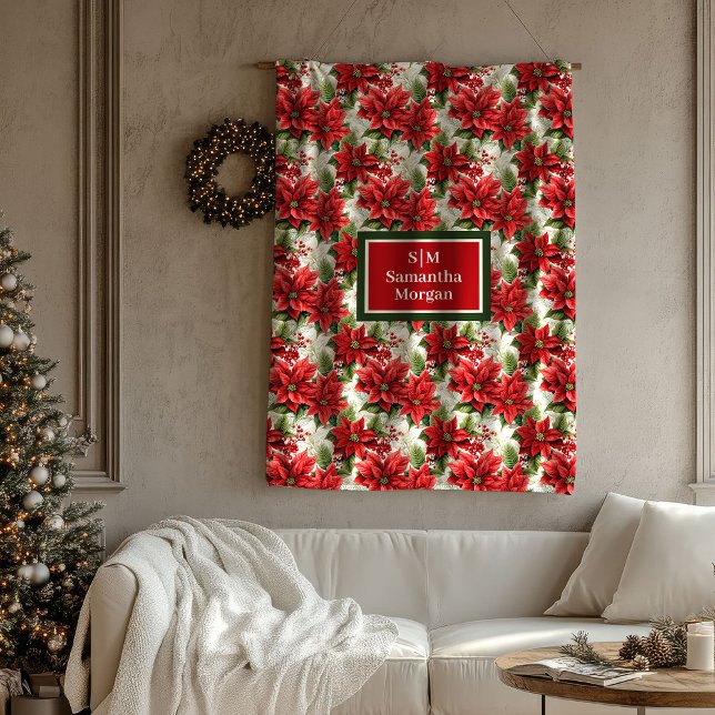 Red Green Christmas Blanket Traditional Chic Gift Fleecefilt (Red Green Christmas Blanket Traditional Chic Gift)
