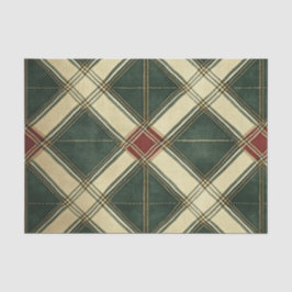 RED GREEN CREAM HOLIDAY DIAMOND PATTERN