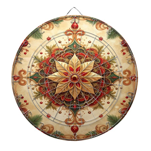 Red Green Decorative Floral Dartboard Darttavla (Framsidan)