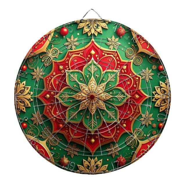 Red Green Decorative Floral Dartboard Darttavla (Framsidan)
