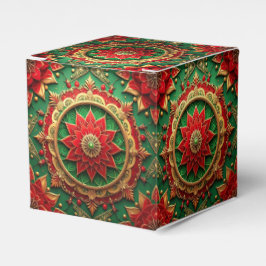 Red Green Decorative Holiday Favor Box Presentaskar