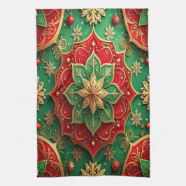 Red Green Decorative Holiday Kitchen Towel Kökshandduk