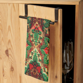 Red Green Decorative Holiday Kitchen Towel Kökshandduk