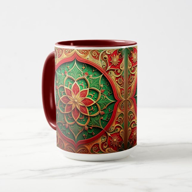 Red Green Decorative Holiday Mug Mugg (Framsida vänster)