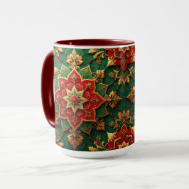 Red Green Decorative Holiday Mug Mugg