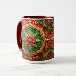 Red Green Decorative Holiday Mug Mugg