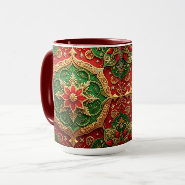Red Green Decorative Holiday Mug Mugg (Framsida vänster)