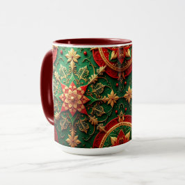 Red Green Decorative Holiday Mug Mugg