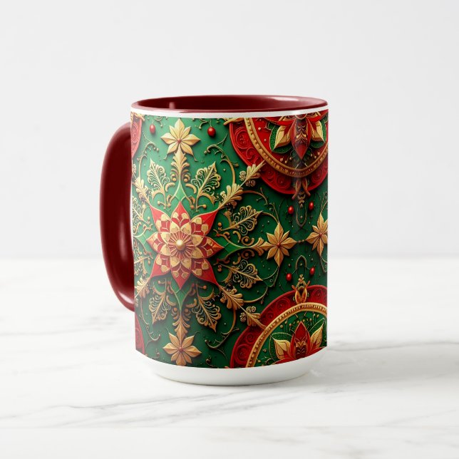 Red Green Decorative Holiday Mug Mugg (Framsida vänster)