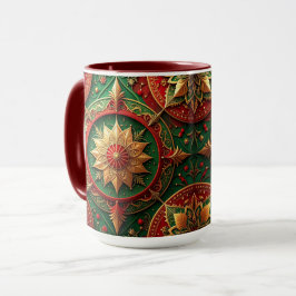 Red Green Decorative Holiday Mug Mugg