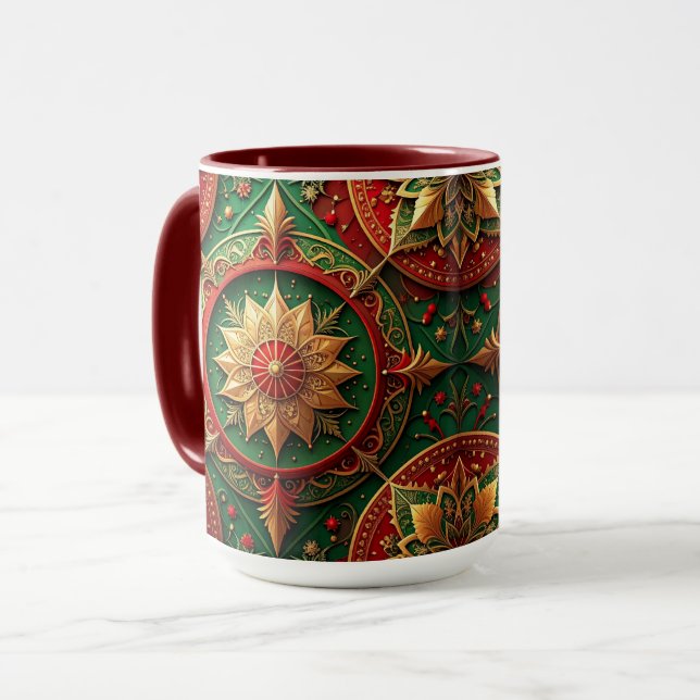 Red Green Decorative Holiday Mug Mugg (Framsida vänster)