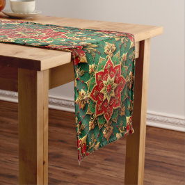 Red Green Decorative Holiday Table Runner