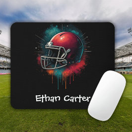 Red Green Football Helmet Kids Mousepad Musmatta