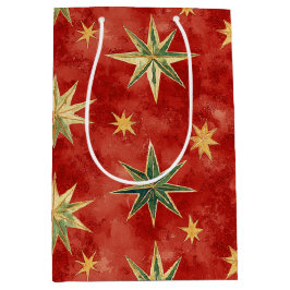 Red Green Gold Stars Christmas