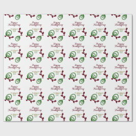 Red green happy Thanksgiving floral leaf fall Presentpapper